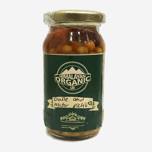 Dalle kharsani and Mattar Pickle (200 gms)|Mattar ko Achaar| Homemade| Naturally grown Dalle and Mattar