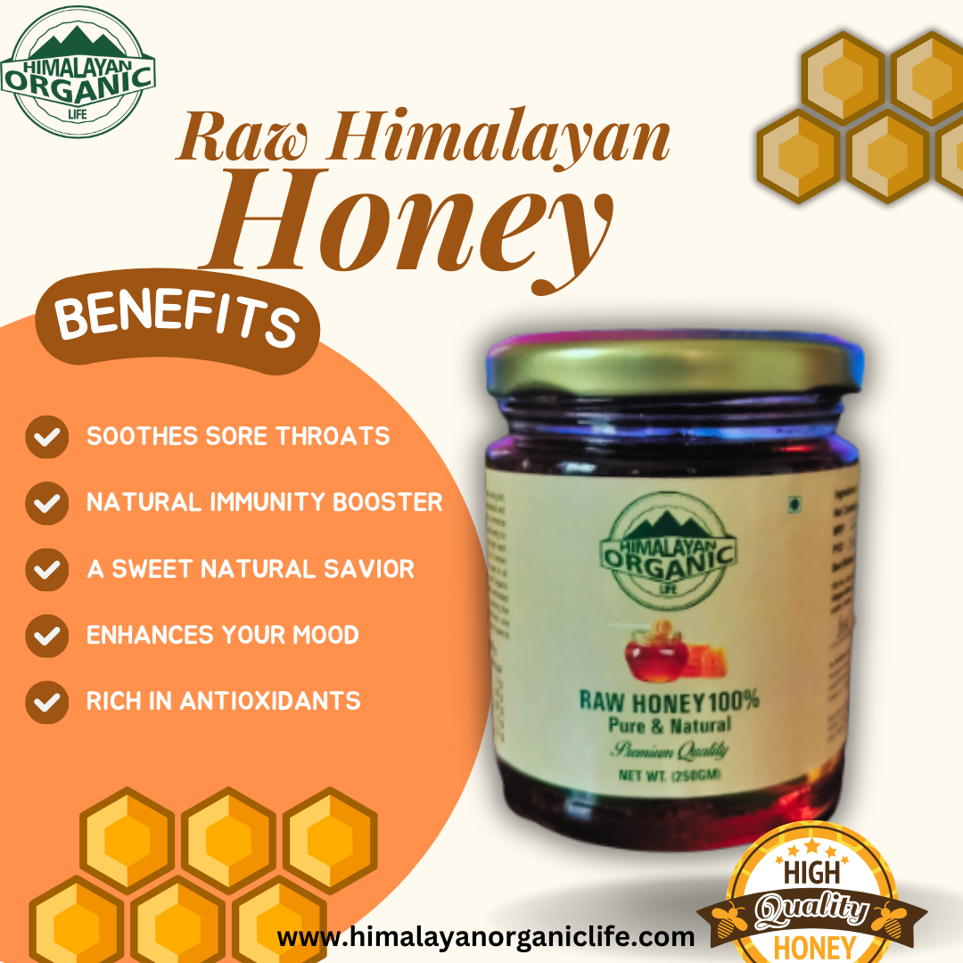 Himalayan Raw Honey (250 gms)|100% Pure and Natural | No Sugar Adulteration|