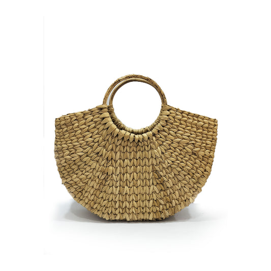 Half Moon Kauna Grass Bag | Basket Bag | Kauna Bag | Women Handbags |