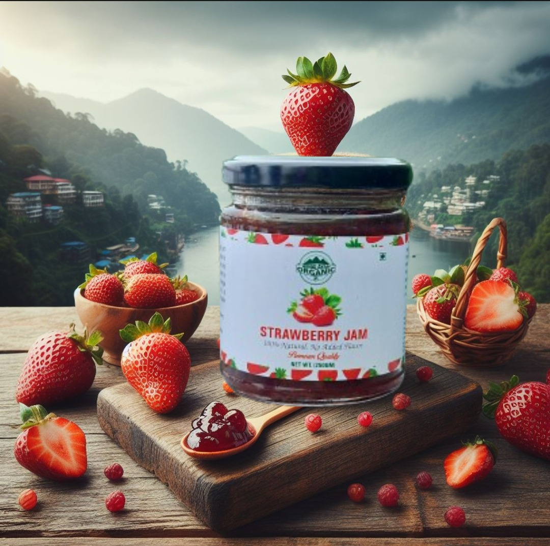 Strawberry Jam (250 gms)|Farm Picked Produce |Authentic Himalayan |