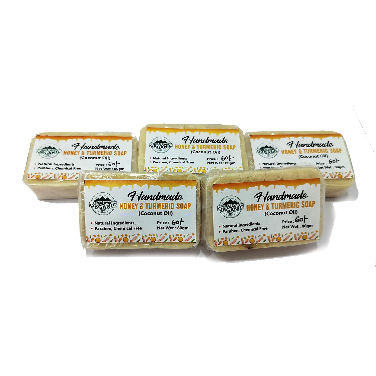 Honey Turmeric Soap(1 pc) | Handmade Honey Turmeric Soap | Made using Coconut base|